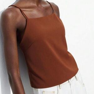 Brown Spaghetti Strap Top